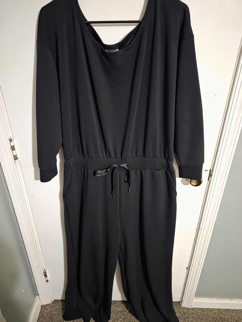 Serra Black Drawstring Waist Jumpsuit